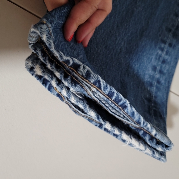 Agolde Lana Organic Cotton Button Fly High Rise Straight Leg Jeans Size 32 - Picture 10 of 12